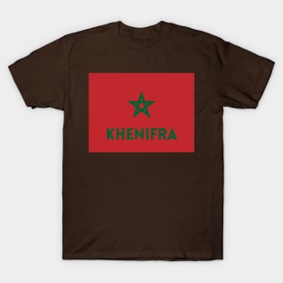 Khenifra City in Moroccan Flag T-Shirt